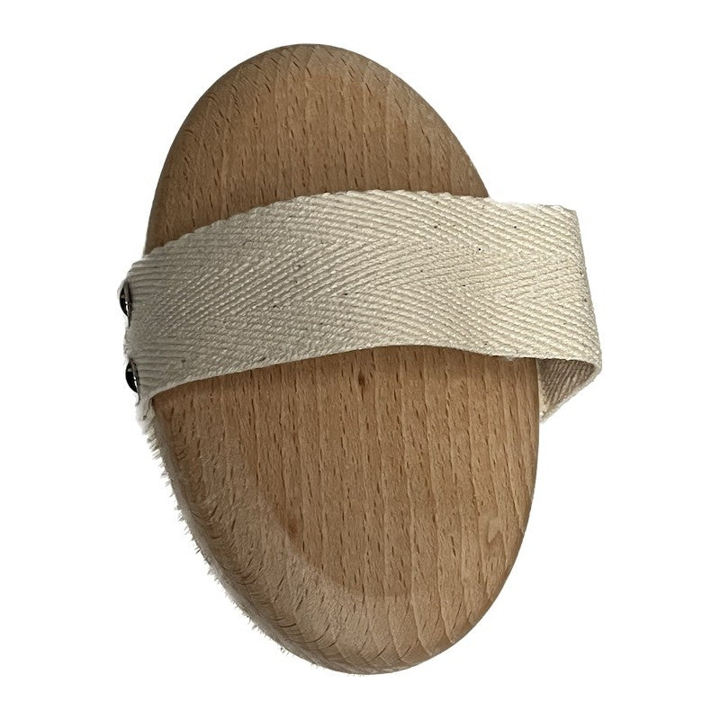 Szczotka do masażu, 100% tampico, pasek 100% bawełna, drewno woskowane buk