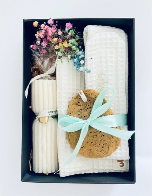 Zestaw ze świecą handmade